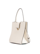 Giada White Leather Shoulder Bag